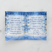 Een lief bos hert feestelijk kerstgedicht kaart (Binnen)