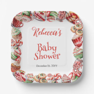Een lief klein Baby Snoepjes Lijst Baby shower Papieren Bordje