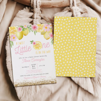 Een lief klein citroen Baby shower Kaart