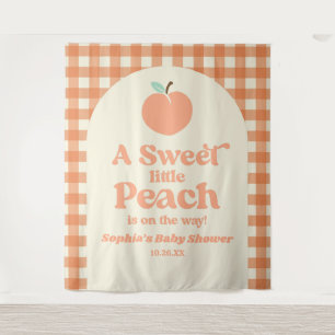 Een lief klein perzikfruit roze Sinaasappel Baby s Wandkleed