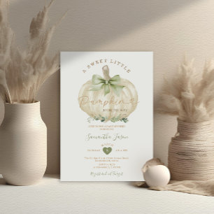 Een lief klein pompoen Schattige groen Baby shower Kaart