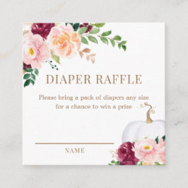 Een lief klein pompoenluierkaartje informatiekaartje