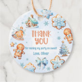 Een lief koekje kerst 1e verjaardag dank je wel bedankjes labels (Voorkant)