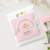 Een lief koekjesmeisje eerste verjaardagsfeestje bedankzakje (Gezegeld)