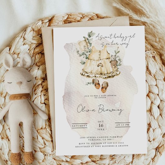 Een lief meisje | Baby shower van Boho Kaart