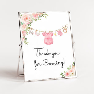 Een lief meisje babykleding Bedankt voor het komen Poster
