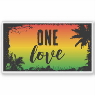 Een liefde Jamaicaanse Rasta Tropical Peace Sticker