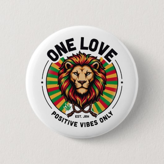 één liefde ronde button 5,7 cm (Voorkant)