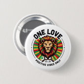 één liefde ronde button 5,7 cm (Voorkant /achterkant)