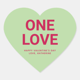 Een liefde schattig Valentijnsdag aangepaste conve Hart Sticker