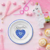 Een liefde zo sterk saffier bruiloft partij borden papieren bordje (Feest)