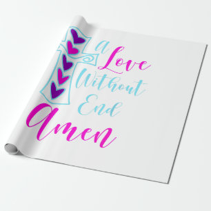 Een liefde zonder einde Amen Jezus geïnspireerd ci Cadeaupapier