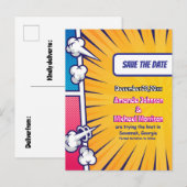 Een Liefdesaffaire met Superkrachten Aankondigingskaart (Voorkant / Achterkant)