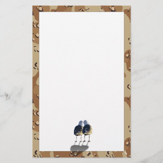 Een Liefdesbrief - Camouflage Hart Briefpapier (Voorkant)