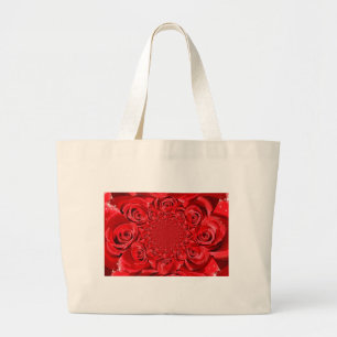 Een liefdesverhaal in ruime rozen grote tote bag