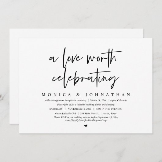 Een liefdeswedstrijd, weddenschap kaart (Voorkant / Achterkant)