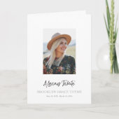 Een liefdevol foto-Memorial-programma Programma (Voorkant)