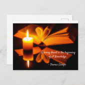 Een liefdevol hart is het begin van alle kennis. briefkaart (Voorkant / Achterkant)