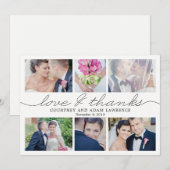 Een liefdevol schrijven bruiloft Dank je fotokaart Bedankkaart (Voorkant / Achterkant)