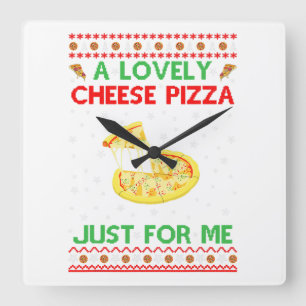 Een liefdevol Shirt van Pizza, alleen maar Funny K Vierkante Klok