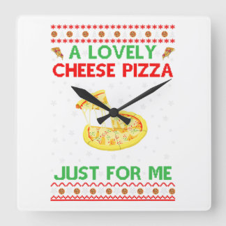 Een liefdevol Shirt van Pizza, alleen maar Funny K Vierkante Klok