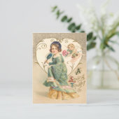 Een liefdevolle gedachte Valentijn Briefkaart (Staand voorkant)