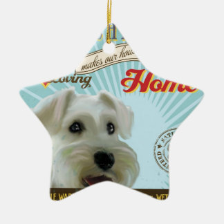 Een liefhebbende mini Schnauzer maakt ons huis thu Keramisch Ornament