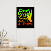 Eén liefje, laten we samenkomen en ons goed voelen poster (Keuken)