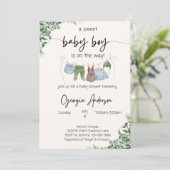 Een lieve baby is op weg naar Baby shower Kaart (Staand voorkant)