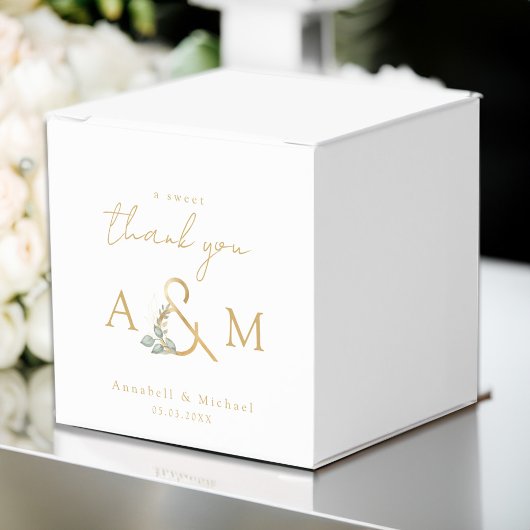 Een lieve dank! Eucalyptus Ampersand Box Bedankdoosjes