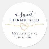 Een lieve dank u bruiloft gunst Sticker (Voorkant)