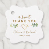 Een lieve dank u gouden bruiloft gunst Labels (Voorkant)