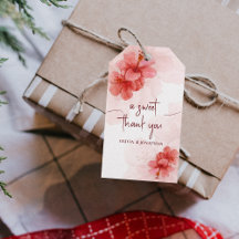 Een lieve dank u Waterverf bloemenbruiloft