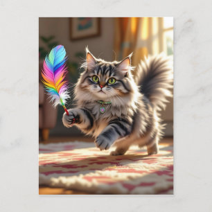 Een lieve kat om in contact te blijven briefkaart
