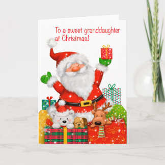 Een lieve kleindochter met kerst kaart