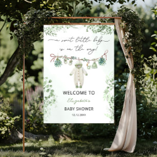 Een lieve kleine baby kleding Baby shower welkom Poster