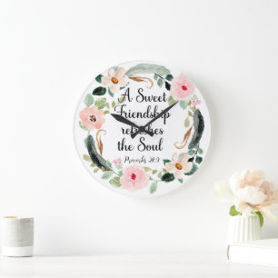 Een lieve vriendschap Spreuken 27:9 Bloemen Christ Grote Klok