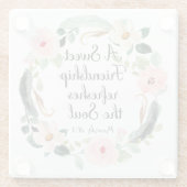 Een Lieve Vriendschap verfrist de Ziel Glazen Onderzetter (Achterkant)