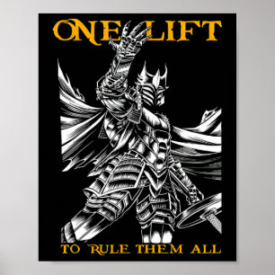 Een lift om ze allemaal te regeren Gym Gewichtheff Poster