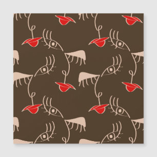 Een-lijn vrouw gezicht: abstract patroon.
