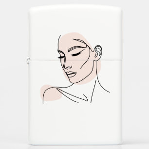 Één lijn Vrouw Gezicht Tekening No2