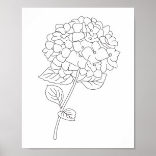 één lijntekening poster