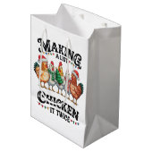 Een lijst maken en het Kerstmis Xmas twee keer che Medium Cadeauzakje (Voorkant Gekanteld)