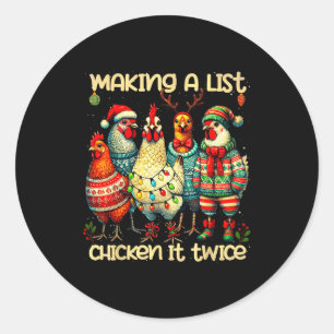 Een Lijst Maken Kip Het Dubbel Grappige Mama Kip Ronde Sticker