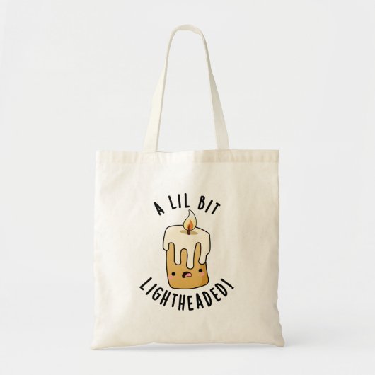 Een lil beetje licht hoofd grappig kaars puns tote bag (Voorkant)