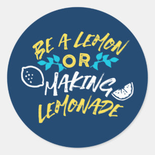 Een limonade of een limonade klassieke ronde teken sticker