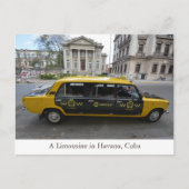 Een limousineauto in Havana (Habana) Cuba Briefkaart (Voorkant)
