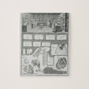 Een lingerie-werkplaats en -materiaal van de legpuzzel