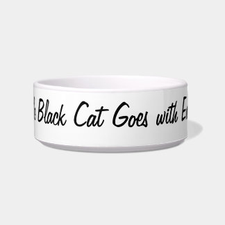 Een Littel Black Cat gaat met Everthing - kat bowl Voerbakje