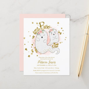Een Little Boo Budget Girl Baby Shower Uitnodiging